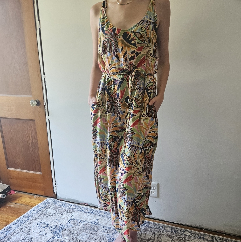 Tropical Print Dress